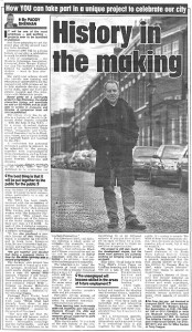In the newspaper in Liverpool, 1999